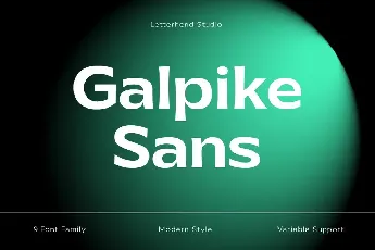 Galpike font