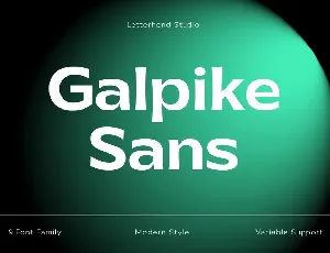 Galpike font