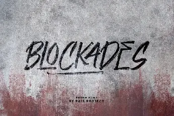 Blockades Brush font