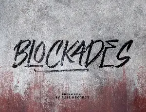 Blockades Brush font