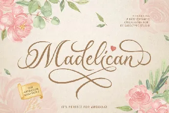 Madelican Calligraphy font