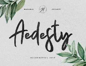 Aedesty Handwritten font