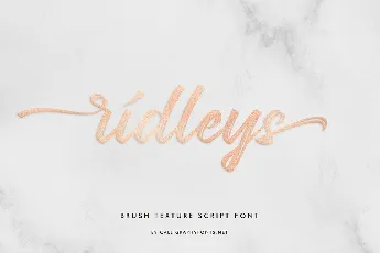 Ridleys Demo font