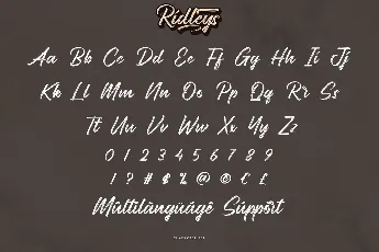 Ridleys Demo font