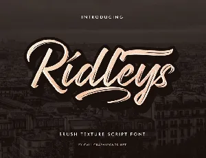 Ridleys Demo font