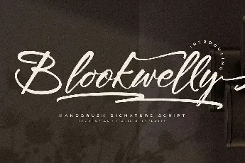 Blookwelly font