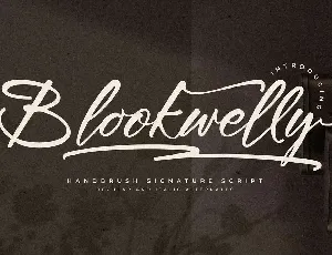 Blookwelly font