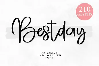 Bestday - Personal Use font