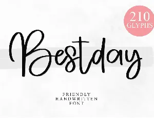 Bestday - Personal Use font