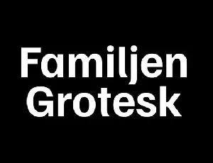 Familjen Grotesk font