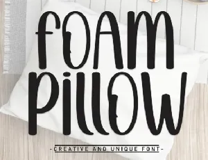 Foam Pillow Display font