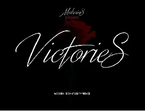 Victories Signature Free font