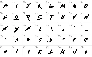 Double Seat Display Basics font