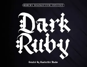 Dark Ruby font