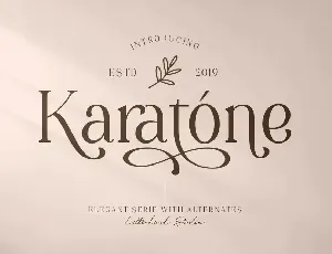 Karatone font