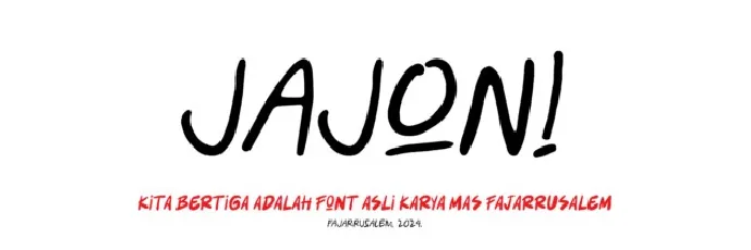 Jajon Display font