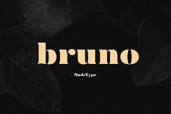 Bruno font