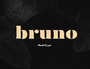 Bruno font