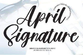 April Signature font