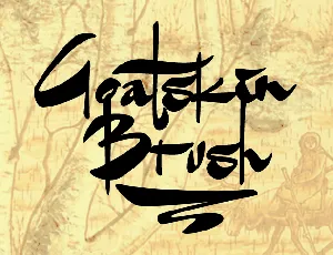 Goatskin Brush Personal Use font