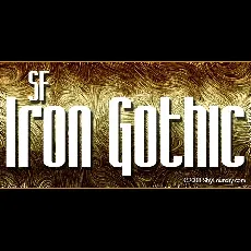 SF Iron Gothic font