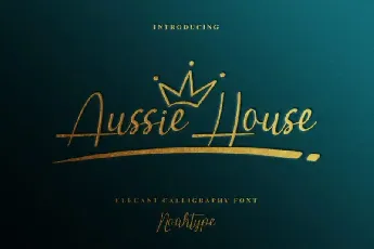 Aussie House Script font