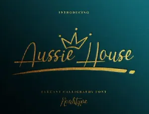 Aussie House Script font