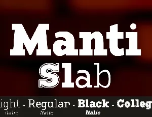 Manti Slab Family font