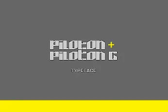 Piloton and Piloton G Frees font