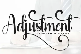 Adjustment Script font