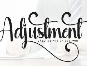 Adjustment Script font