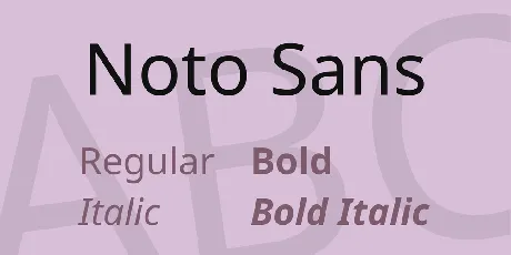 Noto Sans font