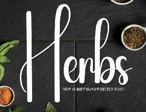 Herbs Script font