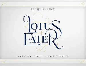 Â Lotus Eater Serif font