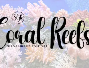 Coral Reefs Script font