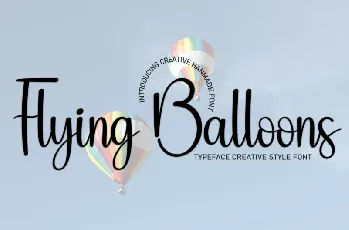 Flying Balloons Script font