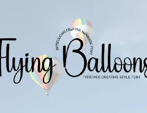 Flying Balloons Script font