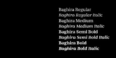 Baghira Family font