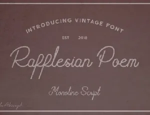 Rafflesian Poem font