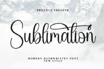 Sublimation Calligraphy font