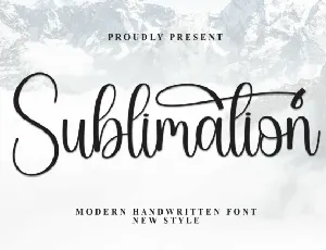 Sublimation Calligraphy font