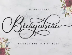 Biargabara Calligraphy font