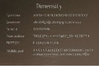 Dimensity font