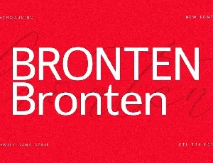 Bronten font