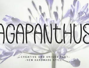 Agapanthus Display font