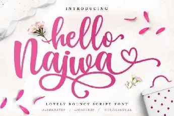 Hello Najwa Script font