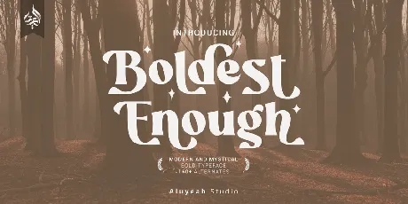 Boldest Enough font