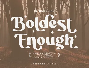 Boldest Enough font