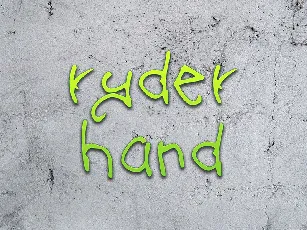 ryder hand font