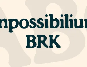 Impossibilium BRK font